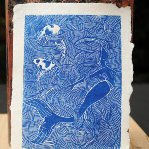 Linogravure Sirène des flots