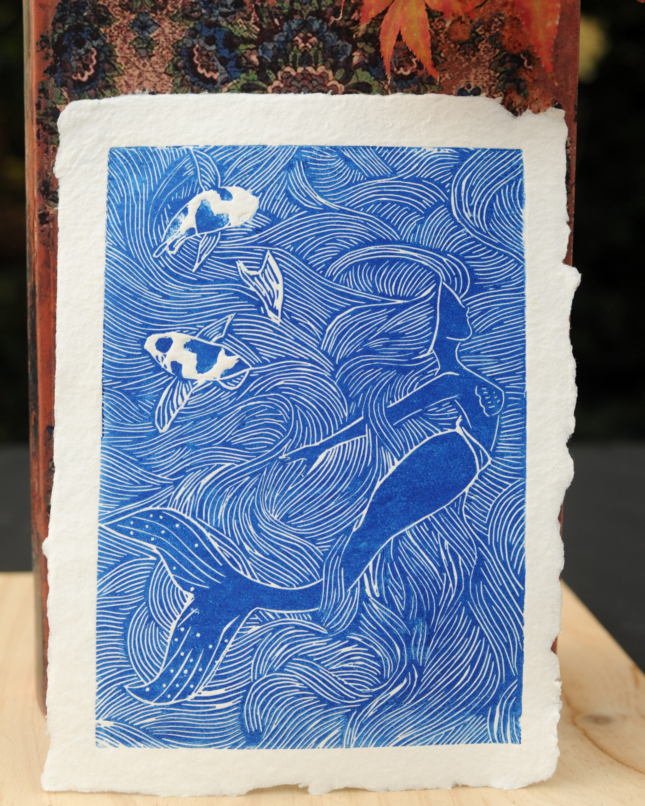 Linogravure Sirène des flots