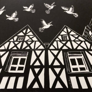 Linogravure Colombage Brerrichon