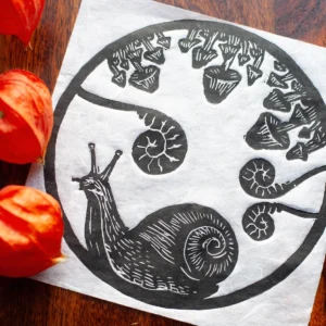 linogravure escargot